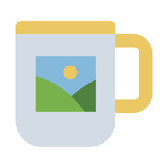 Mug with picture print icon