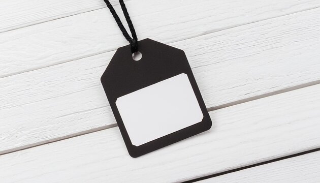 lank Tag on White Wood: Perfect for Sales and Promotions