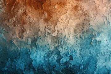 abstract blue, orange and brown background texture with grunge brush strokes