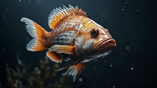 fish in aquarium high definition(hd) photographic creative image