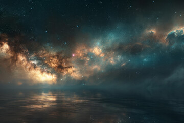 Naklejka premium Photo of the milky way with the words by Michael.