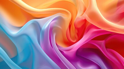 Fototapeta premium Contemporary fabric material with vibrant colors. Artistic flair in modern design, Ai Generated.