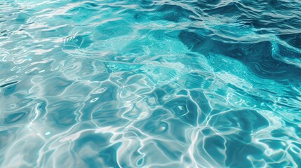 Fototapeta na wymiar Volumetric design in beautiful turquoise blue water, creating a stunning visual allure, Ai Generated.