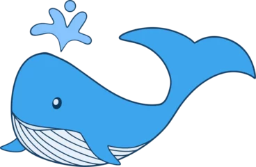 Store enrouleur Baleine blue whale vector illustration