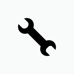 Wrench Icon. Set or Maintenance Symbol - Vector Logo Template.