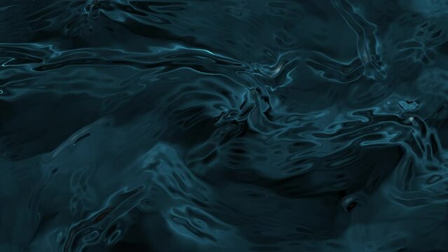 Animation of slow moving caustic light ripples on black background seen from underneath water surface