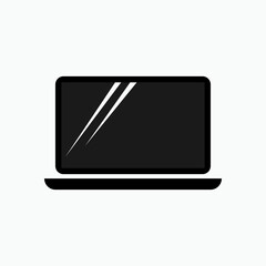 Laptop Icon. Notebook, Portable Computer. Applied as a Trendy Symbol for Design Elements, Presentations, and Web Apps.