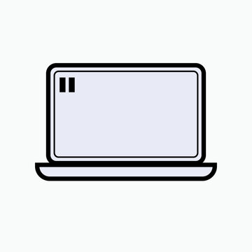 Laptop Icon. Notebook, Portable Computer. Applied as a Trendy Symbol for Design Elements, Presentations, and Web Apps.