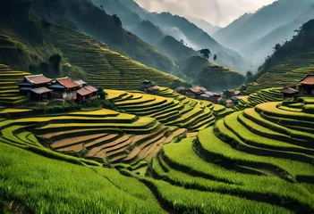 Poster rice terraces in island © Aqsa