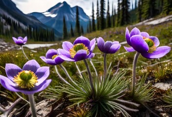 Obraz premium spring flowers in the mountains