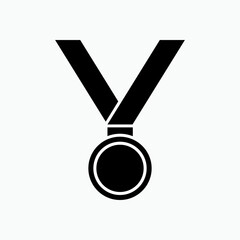 Medal Icon. Award, Winner. Applied as a Trendy Symbol for Design Elements, Presentations, and Web Apps. 