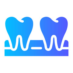 false teeth Gradient icon