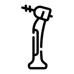 dental drill Line Icon