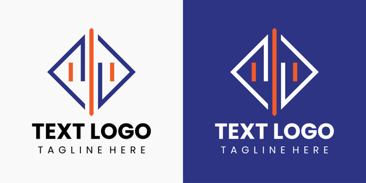 creative abstract logo design rectangle shape