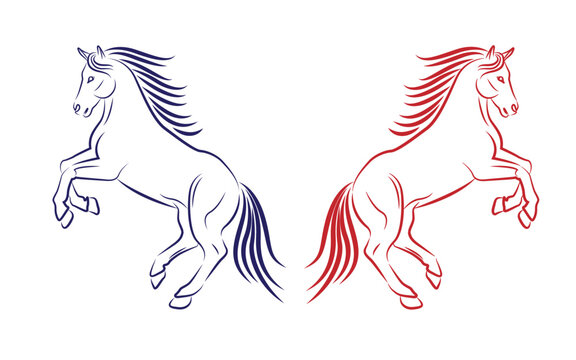 horse emblem on white background