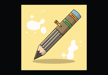 illustration of pencil and eraser