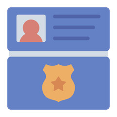Police Identification ID card icon