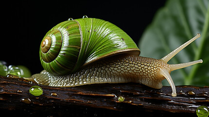 A snail's trail on a leaf becomes a subtle but intriguing element in the macro exploration of nature