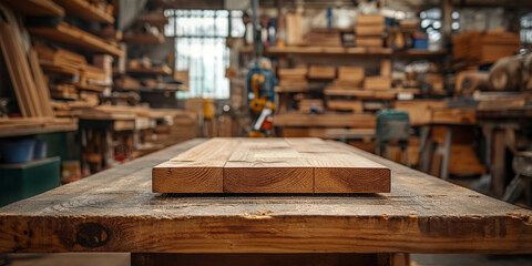 Obraz premium Wooden warehouse. generative AI