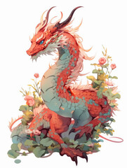 Dragon illustration of chinese year