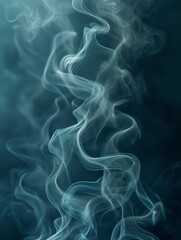 Trendy vertical Quiet Background with Wisps of smoke on a dark background . AI generate