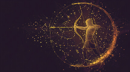 Zodiac Sign Sagittarius - obrazy, fototapety, plakaty
