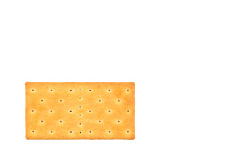 rectangular cracker on white background