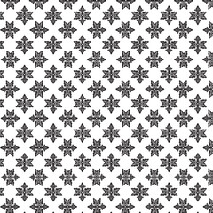Damask Fabric textile seamless pattern Luxury decorative  Ornamental vintage decoration element black on white Background. Square style