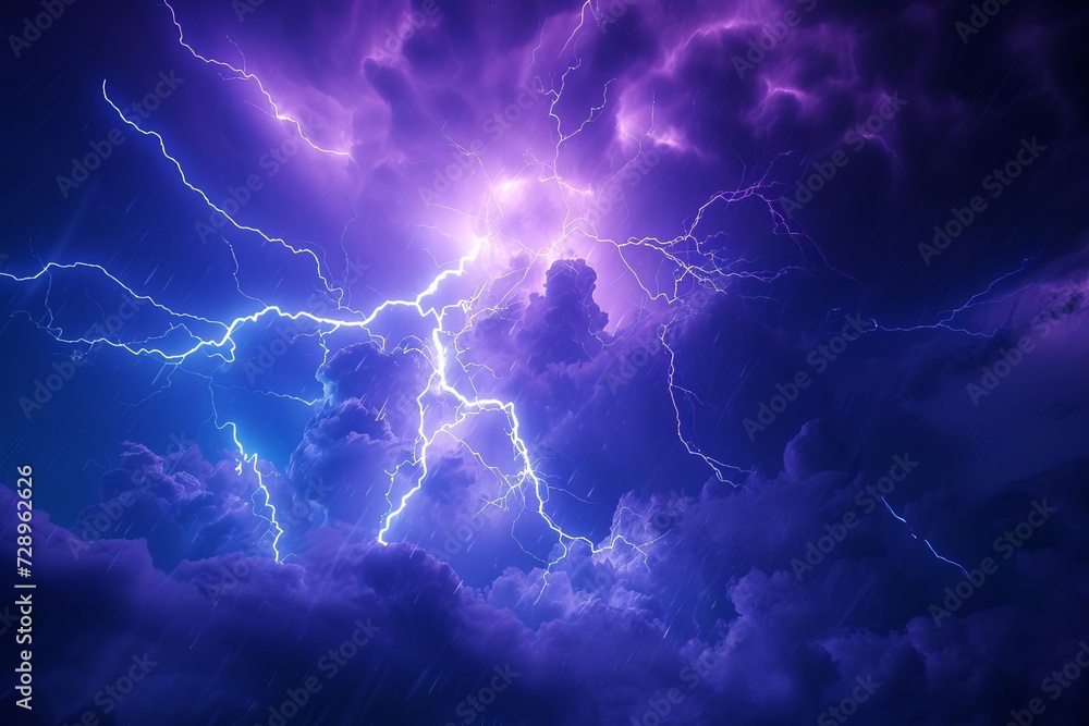 Poster dramatic 3d rendering of a lightning strike capturing the powerful and electrifying essence of a thu