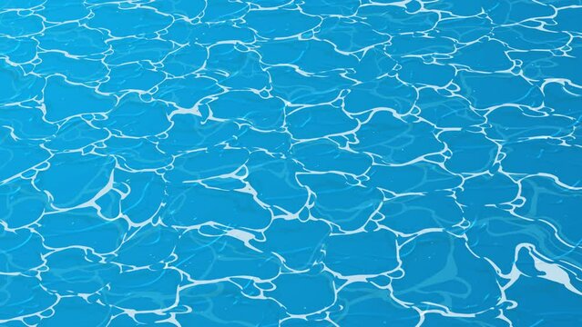 cartoon style 2d blue water texture surface ripple background seamless loop motion animation