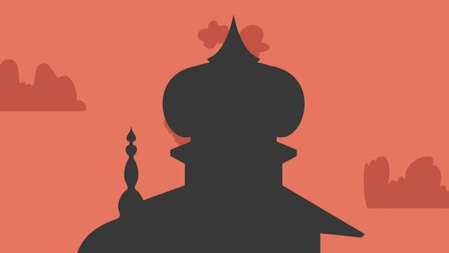 Flat design isra mi'raj vector illustration	