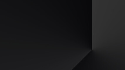 Simple Black Gradient Background. Copy Space Area. Minimalist Abstract Gradient Wallpaper. 4th Variant