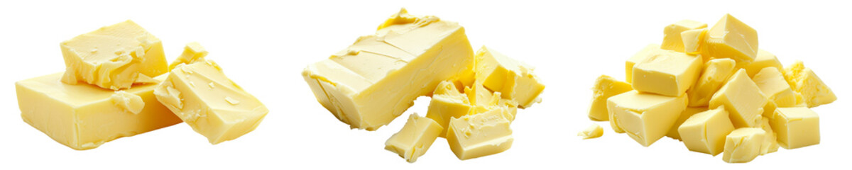 Butter on transparent background, PNG collection

