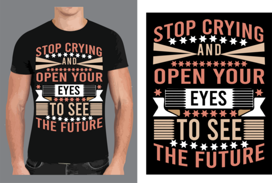 Typography and Motivational T shirt design vector .