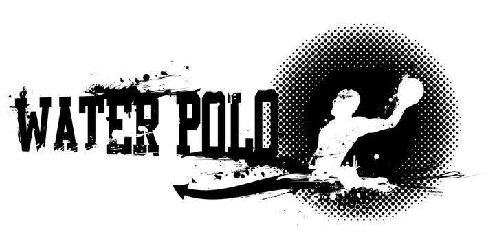 Water Polo Banner Vector Illustration