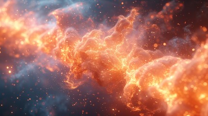 fire in space background