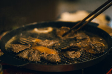 grilled meat on the grill