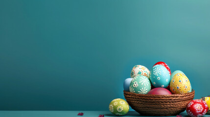 Enchanting Easter Egg Collection on Soft Gradient Backdrop, Perfect for Seasonal Designs