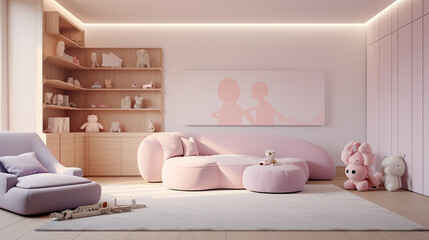 modern minimalist pink bedroom