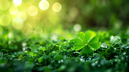 Fototapeta na wymiar St Patrick's Four leaf