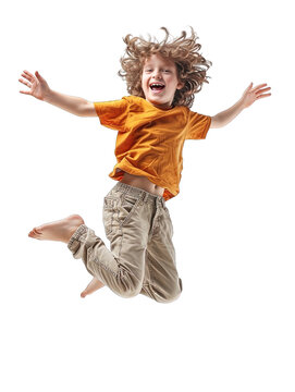 Boy Child Jump Happy