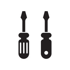 Screwdriver icon outline style. Tool symbol. Vector illustration