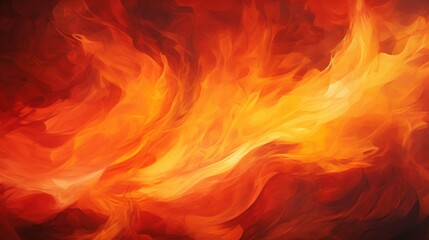 Calming rhythms of orange and red abstract firestorm background 