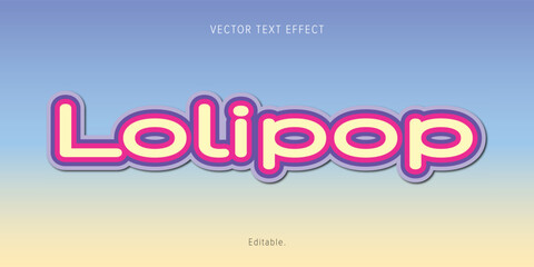 lolipop text effect editable sweet and cute text
