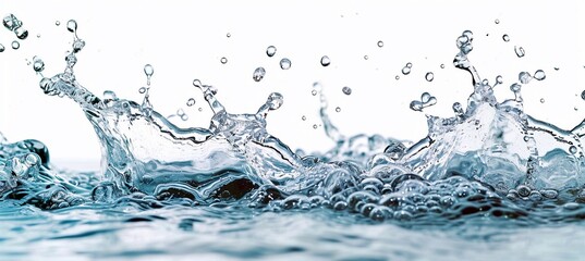 A splash of water with bubbles, nature bakground