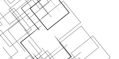 Seamless geometric pattern with monochrome elements, vector abstract background.