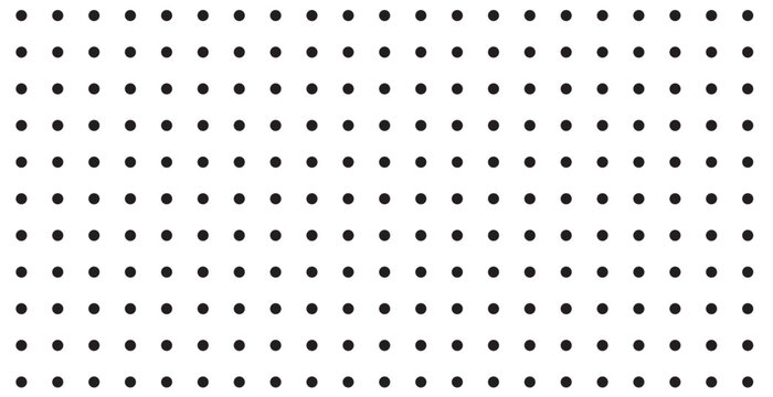 Dotted graph paper with grid.Polka dot pattern, geometric seamless texture for calligraphy drawing or writing.seamless pattern with dots. Blank sheet of note paper, school notebook.Vector illustration
