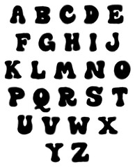 spray font alphabet. Vector illustration for graphic design
