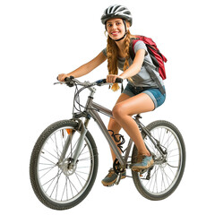 Fototapeta premium Woman Riding Bike