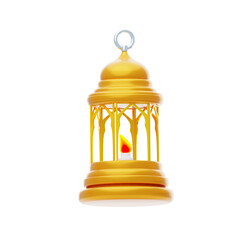 Ramadan lantern 3d icon. Islamic lantern 3d illustration. 3D Lantern Islamic Ramadan Mubarak